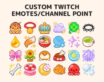 Custom Pixel Emotes, Twitch Channel Points, Commission