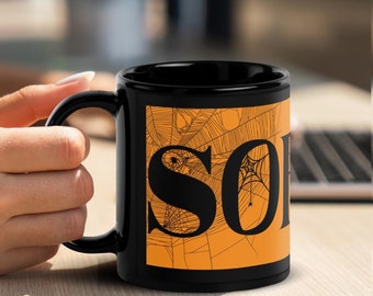 Anpassad Halloweenmugg, Halloweenpresent, Halloweenpresent till henne, Halloweenpresent till honom, Anpassad present till Halloweenälskare, Halloweenkaffemugg