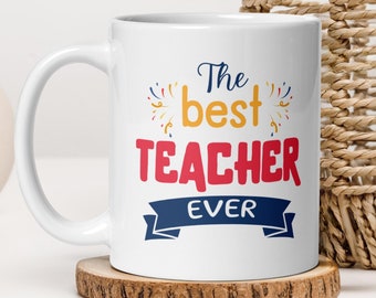 Personalized Teacher Coffee Mug, End of Term Gift