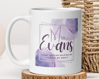 Personalized Teacher Coffee Mug, Thank You Gift