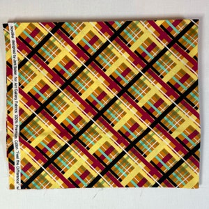 Nordika by Jeni Baker - one fat quarter cut of the plaid print in yellow and black.