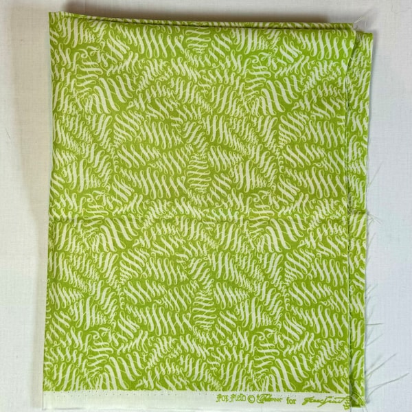 Tula Pink's Foxfield - one fat quarter cut of the Scribbles print in green.