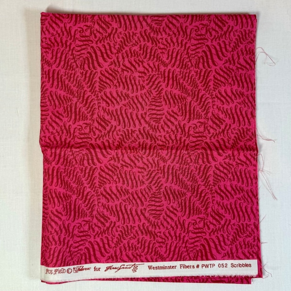 Tula Pink's Foxfield - one fat quarter cut of the Scribbles print in tone on tone pink.