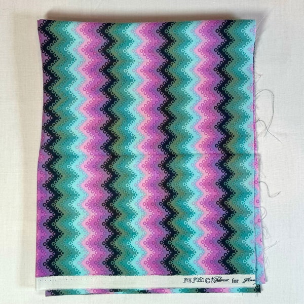 Tula Pink's Foxfield - one fat quarter cut of the Pointed Lace print in purple and teal