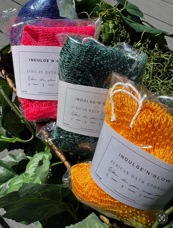 African Net Sponges – Exfoliating & Body Cleansing  | Luxury Bath Sponge for Smooth Skin