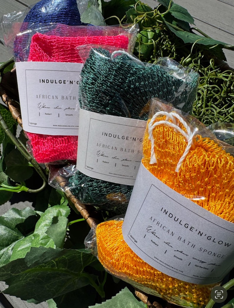 African Net Sponges – Exfoliating & Body Cleansing | Luxury Bath Sponge for Smooth Skin image 1