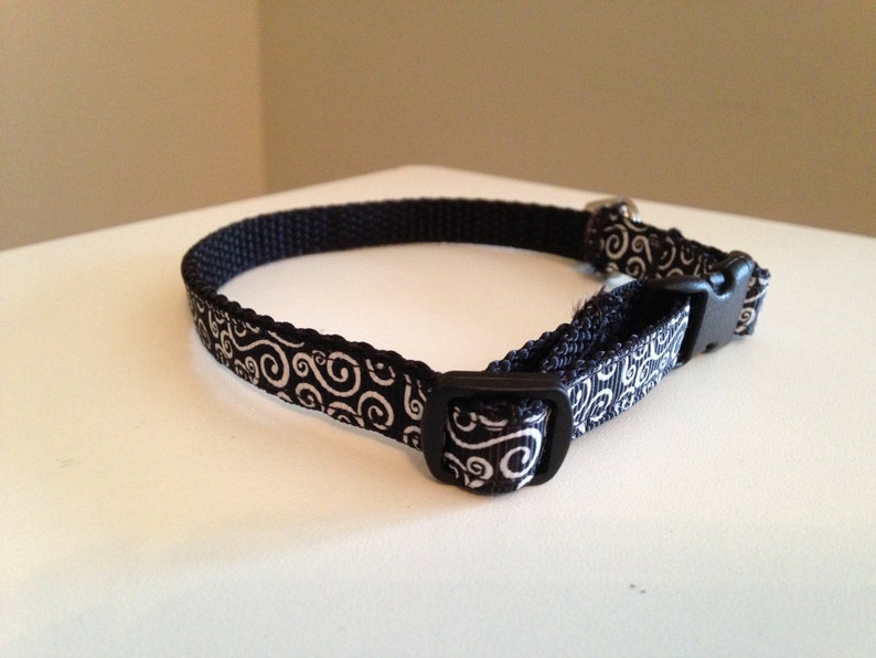 Black and White Swirl Cat Collar Etsy