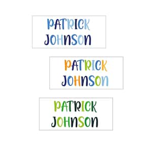 Boy Name Labels For School Supplies, Personalized Name Labels, School Supply Labels, Daycare Labels, Kids School Supply Stickers For Boys
