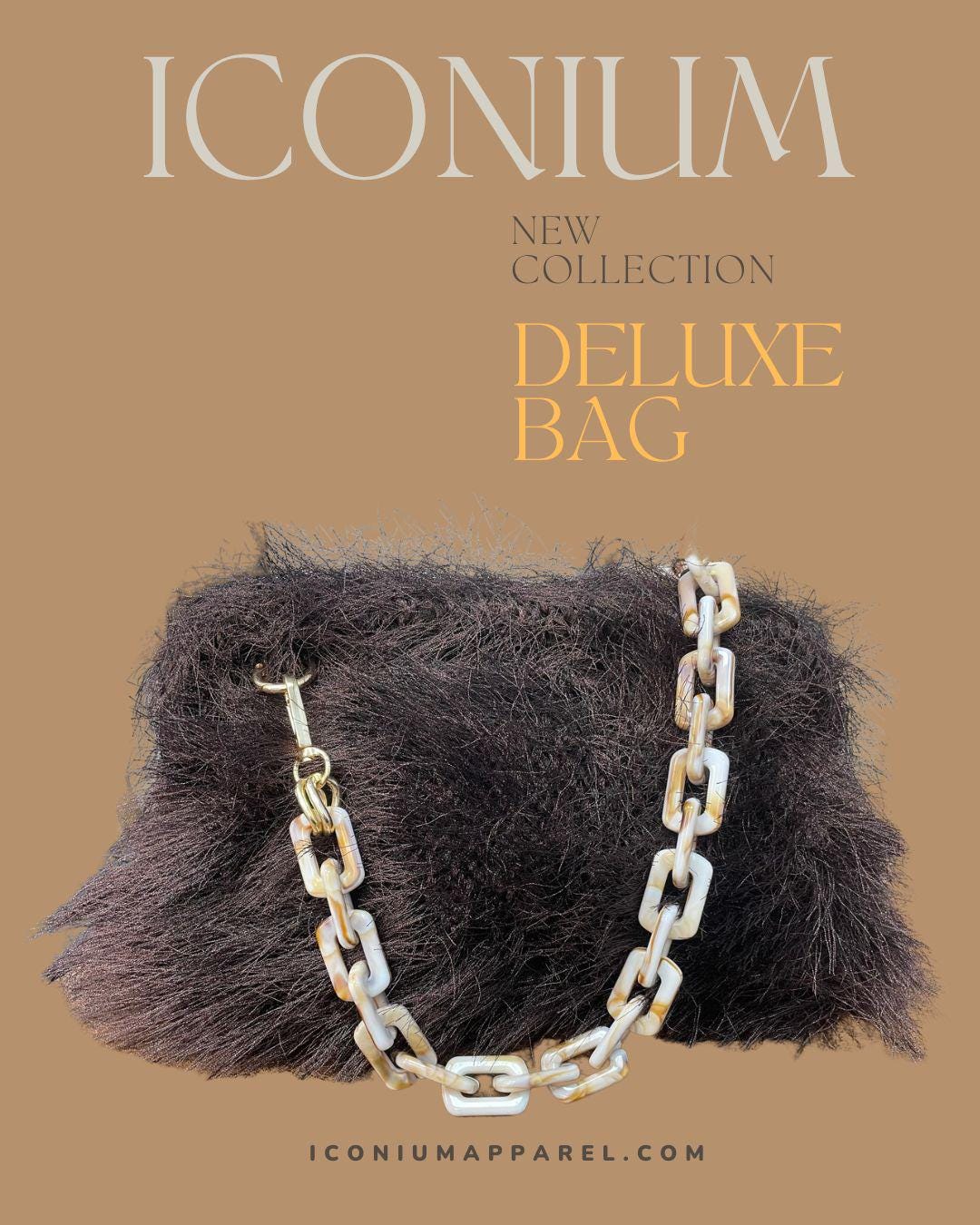 ICONIUM Crocheted Bag With Bone Chain Strap - Etsy