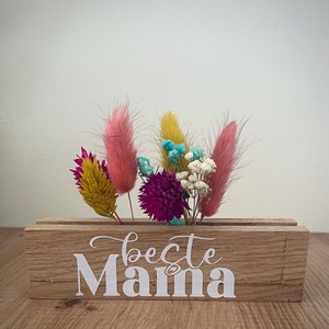 Dried flower decoration/Mother's Day/Small flower bar/Small gift/Lettering/Dried flower board/Wooden decoration/Mum 3