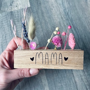 Dried flower decoration/Mother's Day/Small flower bar/Small gift/Lettering/Dried flower board/Wooden decoration/Mum 4