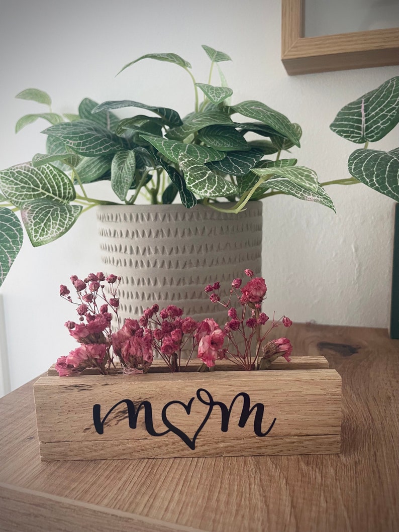 Dried flower decoration/Mother's Day/Small flower bar/Small gift/Lettering/Dried flower board/Wooden decoration/Mum 2