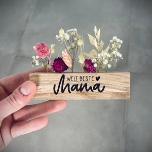 Dried flower decoration/Mother's Day/Small flower bar/Small gift/Lettering/Dried flower board/Wooden decoration/Mum