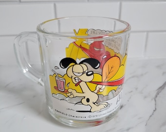 Garfield Glass Mug: 1978 McDonald's Collectible by Anchor Hocking Vintage
