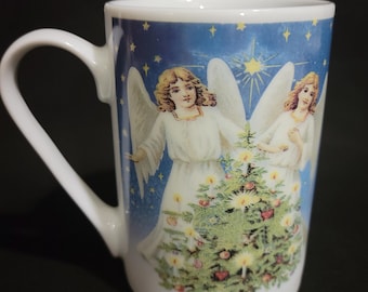 Heartfelt Kitchen Creations Angel Christmas Tree Mug 9 oz Vintage