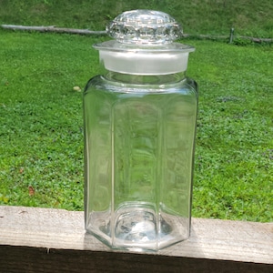 Antique Apothecary Glass Store Counter Display Jar
