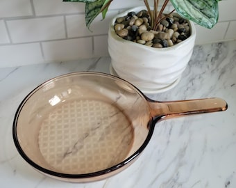Vision Corning France Amber 7" Skillet/Frying Pan Waffle without Lid