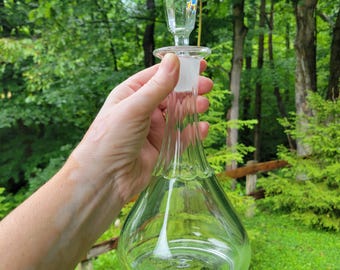 Vintage Handblown 8&quot; Whiskey Decanter with Stopper