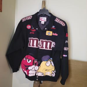 Nascar M&M #38 Black Sponsor Jacket Size Large Chase Authentics