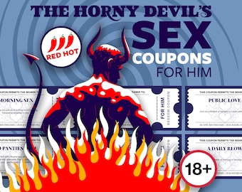 Naughty Sex Coupons For Him: Printable Adult Gift (Digital Download)