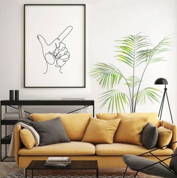 Tick Hand Line Art, Check Mark, Correct, All Right, Hand Gesture ...