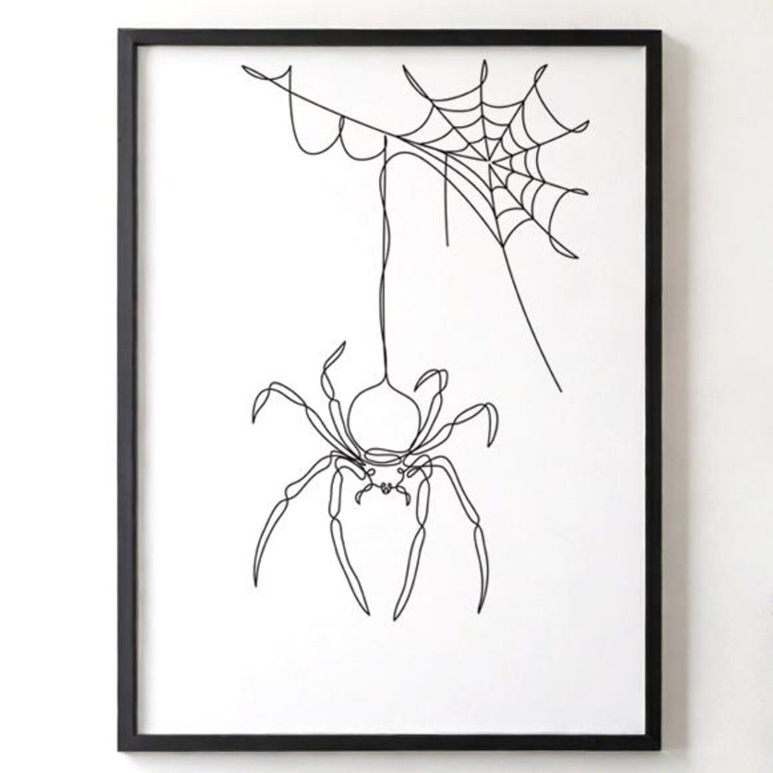 Spider One Line Art Print: Minimalist Halloween Decor (digital Download ...