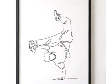 Minimalist Breakdance Decor (Digital Download)