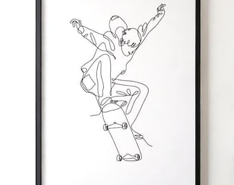 Minimalist Skater Wall Decor (Digital Download