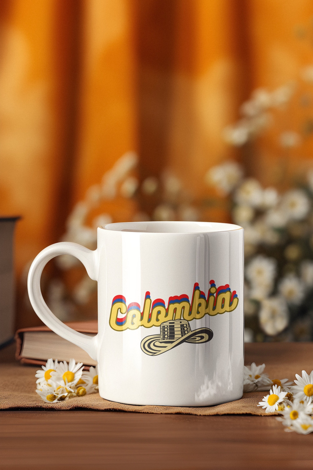 Taza de sombrero colombiano, taza de café de Colombia, regalo
