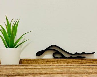 Pływak - Dekoracja w stylu minimalistycznym/liniowym - Wyprodukowano we Francji - Ekologiczny - Pomysł na prezent dla miłośników pływania