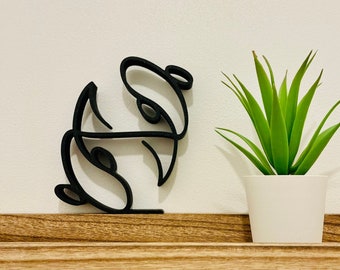 Ryby – Znak zodiaku – Dekoracja w stylu minimalistycznym/liniowym – Wyprodukowano we Francji – Ekologiczny – Pomysł na prezent dla osoby spod znaku astrologii