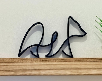 Miś - Dekoracja w stylu minimalistycznym/liniowym - Wyprodukowano we Francji - Ekologiczny - Pomysł na prezent dla miłośników niedźwiedzi