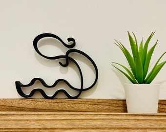 Wodnik – Znak zodiaku – Dekoracja w stylu minimalistycznym/liniowym – Wyprodukowano we Francji – Ekologiczny – Pomysł na prezent dla osoby spod znaku zodiaku