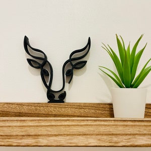 Byk - Znak zodiaku - Dekoracja w stylu minimalistycznym/oneline - Wyprodukowano we Francji - Odpowiedzialność ekologiczna - Pomysł na prezent w postaci znaku zodiaku