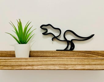 Tyrannosaurus Rex – dekoracja w stylu minimalistycznym/liniowym – wyprodukowano we Francji – przyjazna dla środowiska – pomysł na prezent dla miłośników dinozaurów i T-Rexa