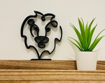 Lew – znak zodiaku – dekoracja w stylu minimalistycznym/liniowym – wyprodukowano we Francji – przyjazna dla środowiska – pomysł na prezent dla znaku zodiaku Lew