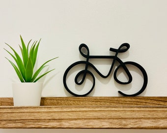 Rower - Dekoracja w stylu minimalistycznym/liniowym - Wyprodukowano we Francji - Ekologiczny - Pomysł na prezent dla miłośników kolarstwa