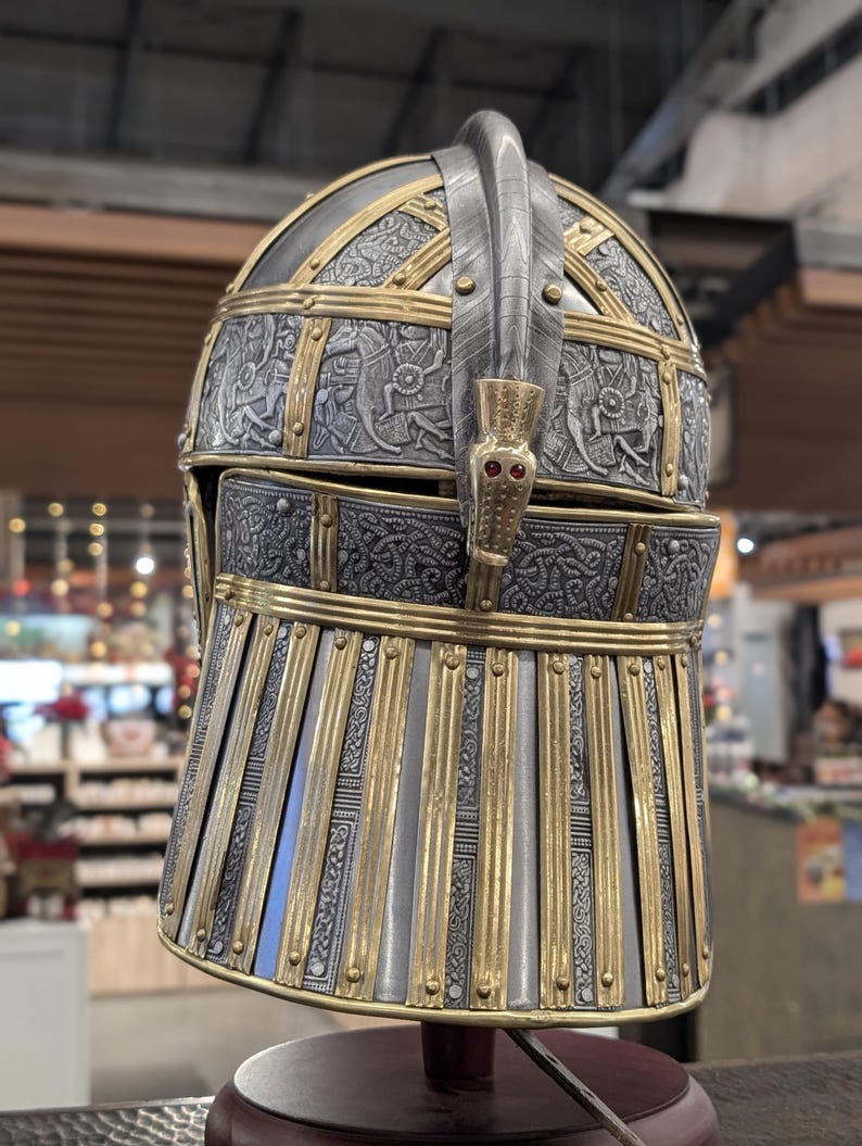 King Rædwald Sutton Hoo Helmet Replica – Anglo-saxon King Rædwald Display Armor - Etsy