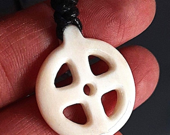 Odin Cross Pendant - Handmade Solar Amulet Devoted to Allfather God Odin, Prehistoric design, Unique on Etsy Pagan Cross