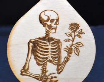 Skeleton Wood Magnet