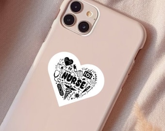Nurse sticker RN Nurse sticker Nurse heart sticker Cute nurse sticker Funny nurse sticker Er Nurse gift Registered nurse gift Future nurse
