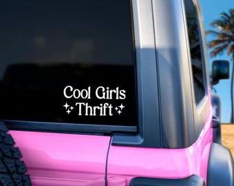 Thrift Car decal Cool girls thrift sticker thrifting car decal thrifting is my hobby Get in loser we are going thrifting Thrifting therapy