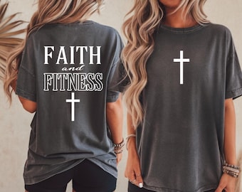 Christian gym shirt Faith and fitness shirt Faith over fear Gym and jesus shirt Bodybuilding Faith sweater Weightlifting gift woman of god