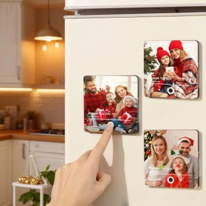 Personalized Music Fridge Magnet,Photo & Music Refrigerator Magnet,Photo Music Magnet,music gift nagnet,Play Song Music Box,Christmas Gift
