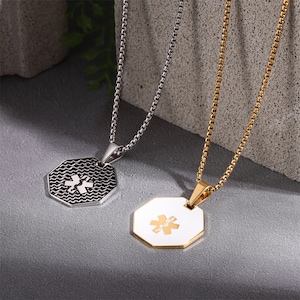 Custom water proof Medical Alert Necklace,Necklace with Medical ID Tag,Medic Alert Necklace,Medical Jewelry for Emergency Contact for him
