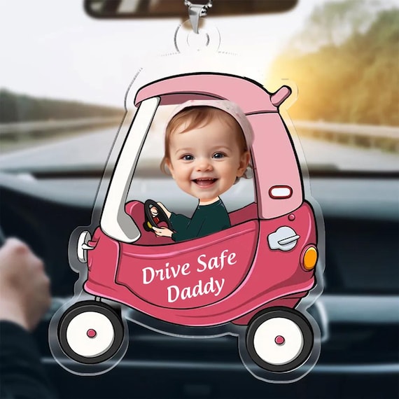 Personalized Acrylic Car Hanger,custom Name and Text Drive Safe