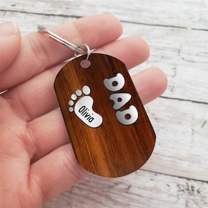 Personalized Stainless Steel Keychain Engraved Keychain gift for him Custom name ,Father's Day Gift ,Men, Father, Dad, Husband