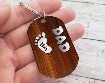 Personalized Stainless Steel Keychain Engraved Keychain gift for him Custom name ,Father's Day Gift ,Men, Father, Dad, Husband