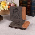 Personalized Engraved Men&#39;s Photo Wallet, Leather wallet for Him,Picture Wallet,Gifts for Husband, Boyfriend,Dad,Fathers Day Gifts Free Box