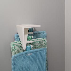 Soporte de pared para toallitas Vorwerk Kobold/Folletto SP600 / SP7 / SPB100 – 5 ganchos – Accesorio de almacenaje. Fabricado en Francia.